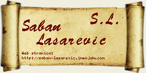 Šaban Lašarević vizit kartica